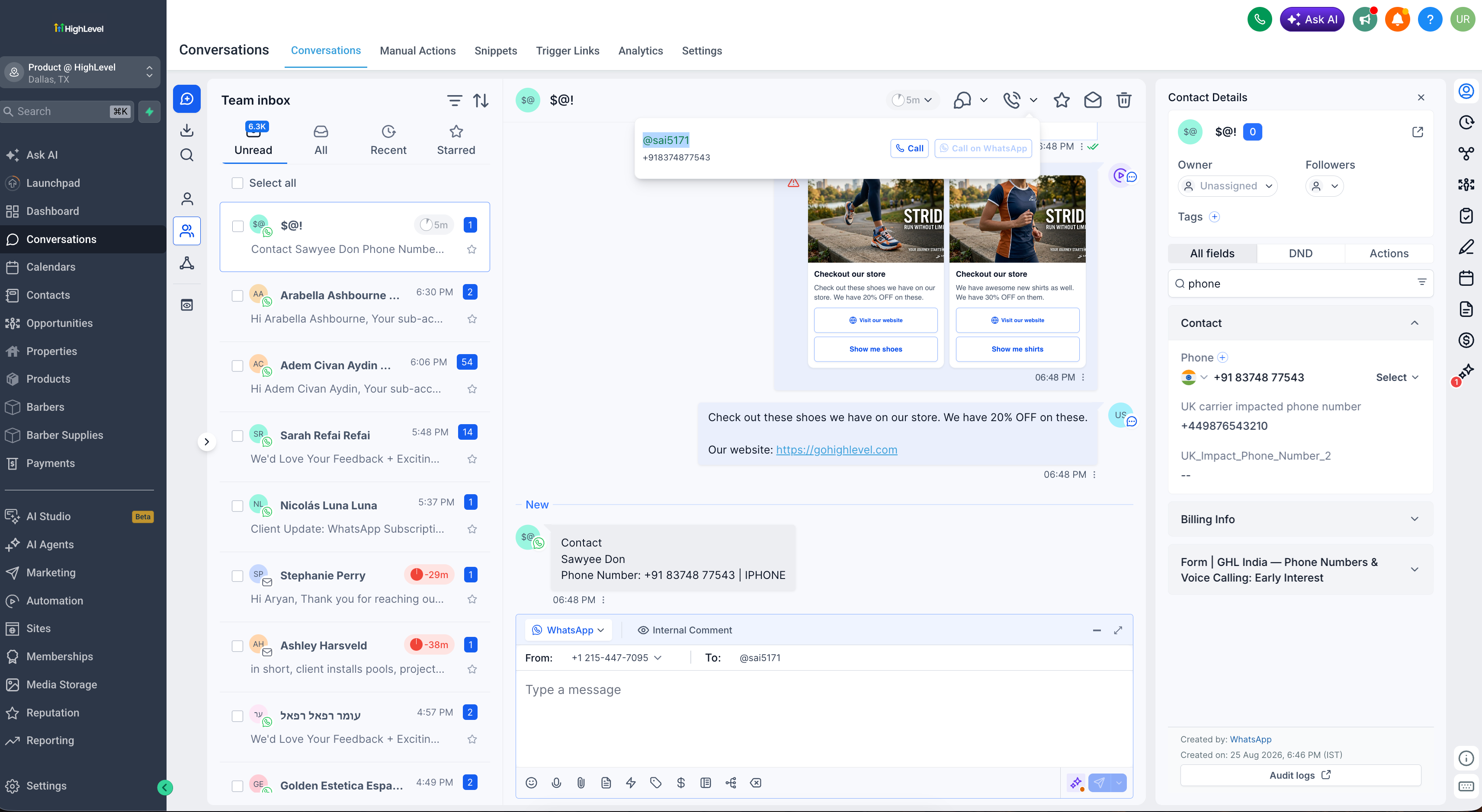 Aperçu 3/4 — Obtenez le numéro des clients qui vous écrivent sur WhatsApp