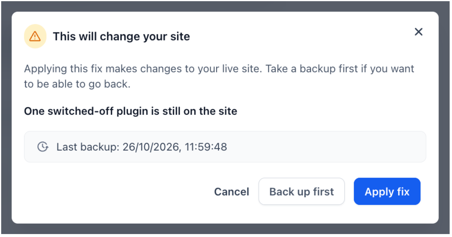 Aperçu 3/5 — Antivirus pour chacun de vos sites WordPress