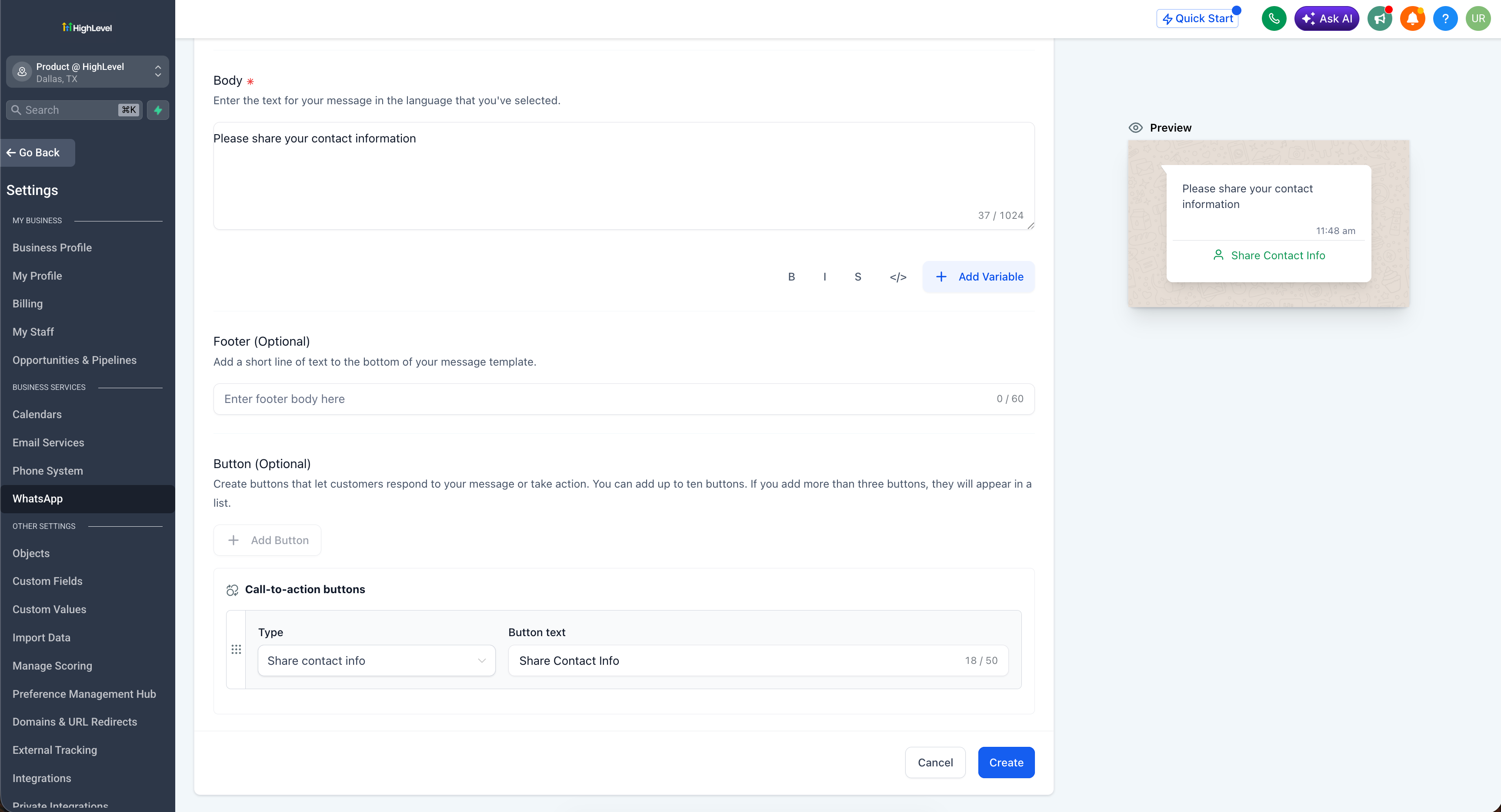 Aperçu 2/4 — Obtenez le numéro des clients qui vous écrivent sur WhatsApp