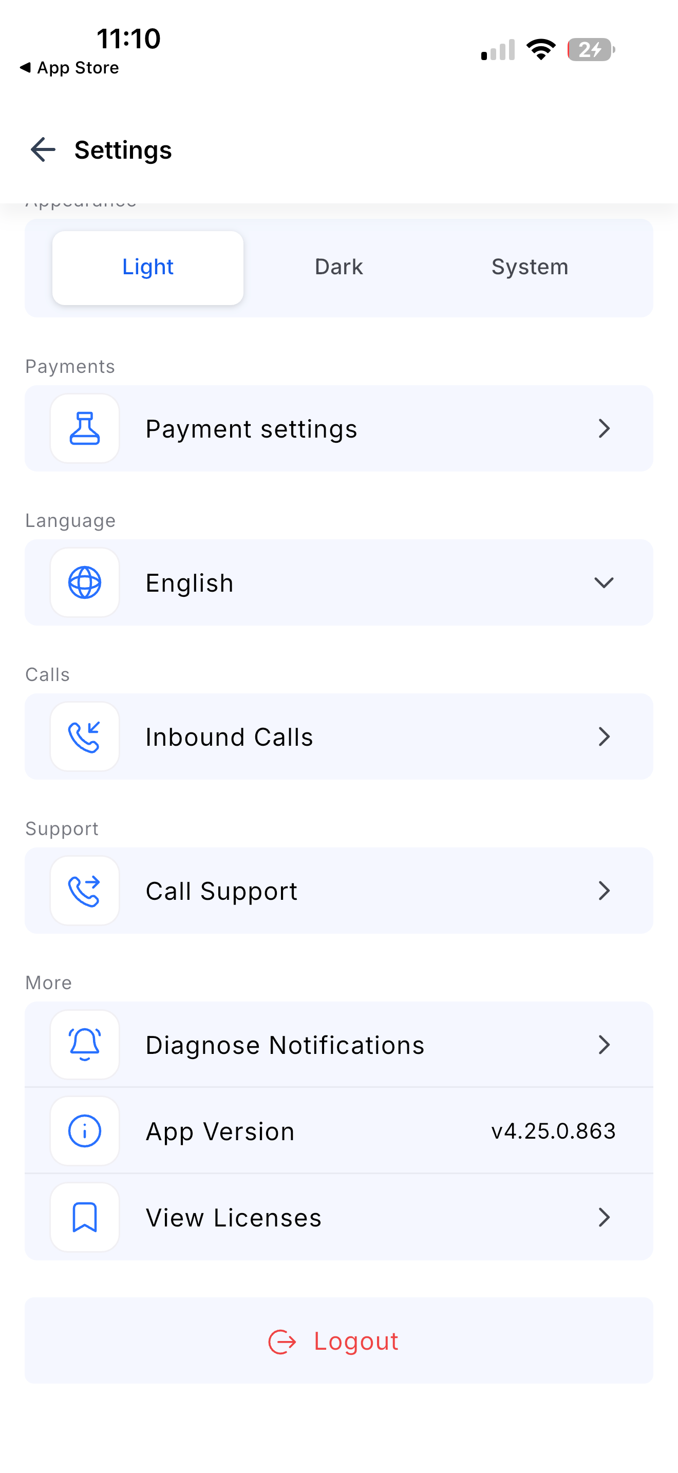 Aperçu 1/3 — Diagnostic des notifications dans l'app mobile