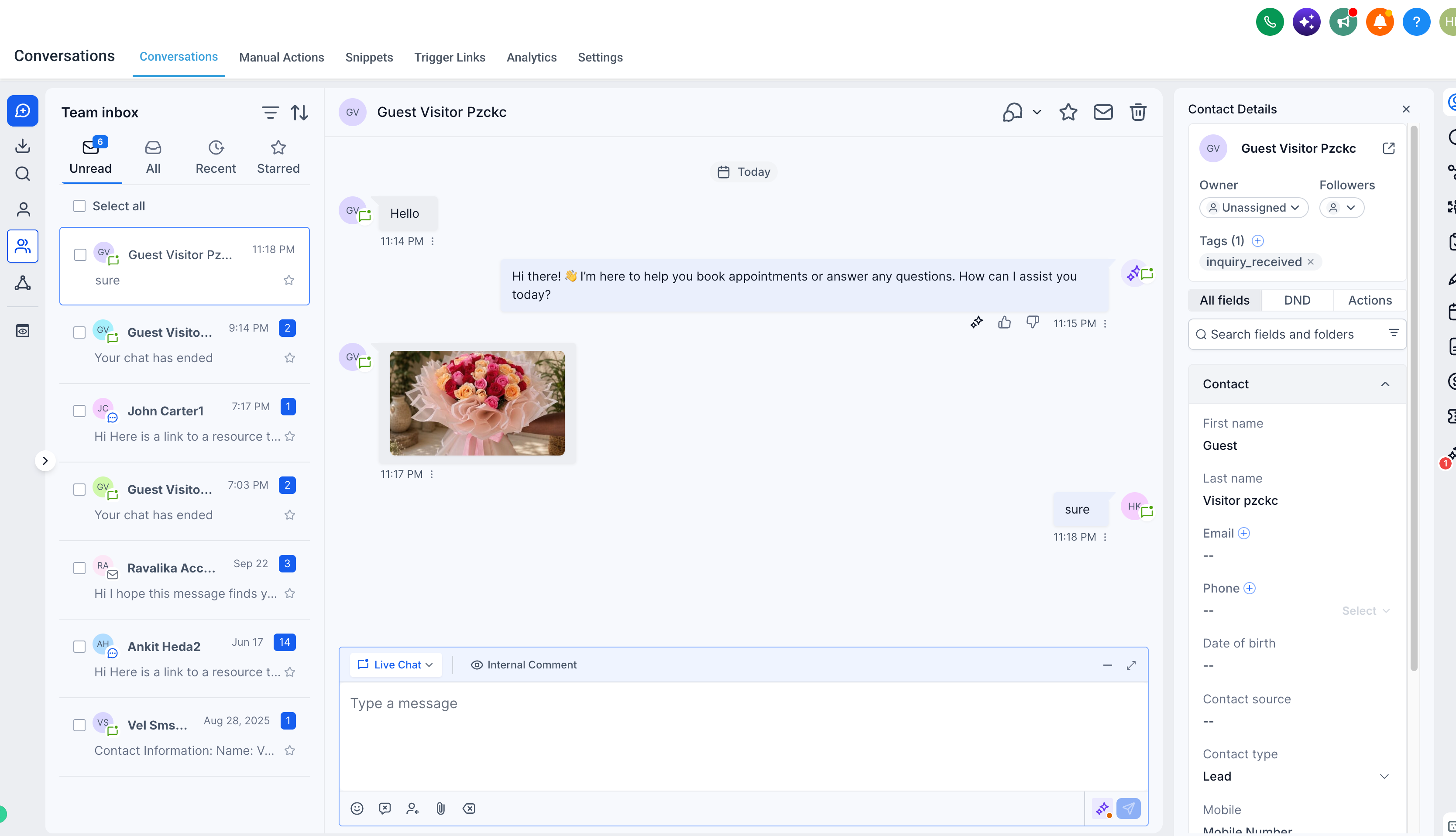 Aperçu 6/7 — Clavardage en direct dans vos applications AI Studio, conçu pour vos clients