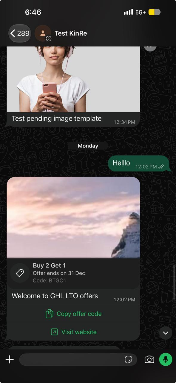 Aperçu 5/5 — Offres à temps limité sur WhatsApp : un compte à rebours en direct dans le clavardage