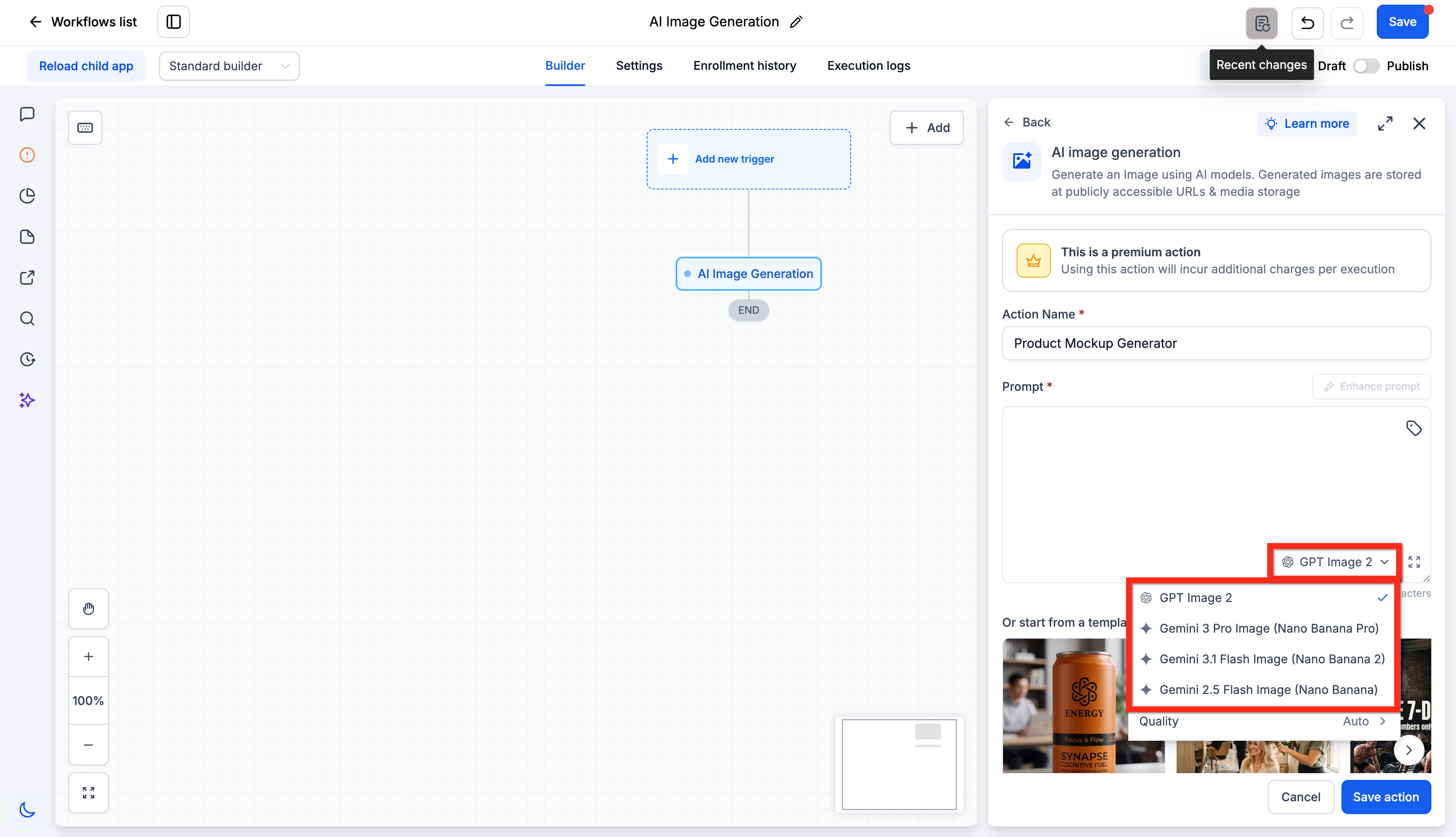 Aperçu 5/9 — Générez une image directement dans une automatisation