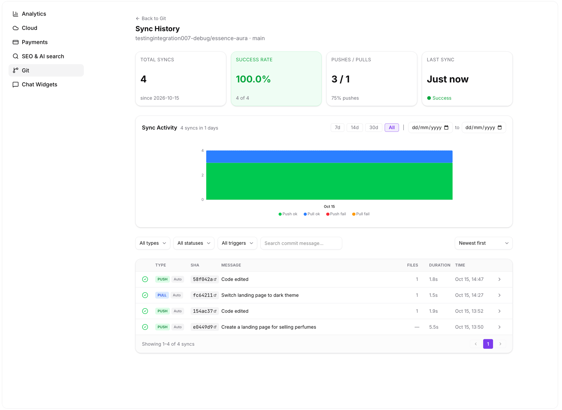 Aperçu 4/4 — AI Studio : synchronisez votre code avec GitHub dans les deux sens