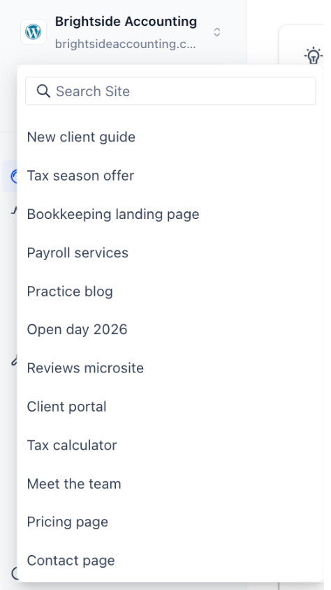 Aperçu 3/4 — Un menu unique pour tous vos outils WordPress