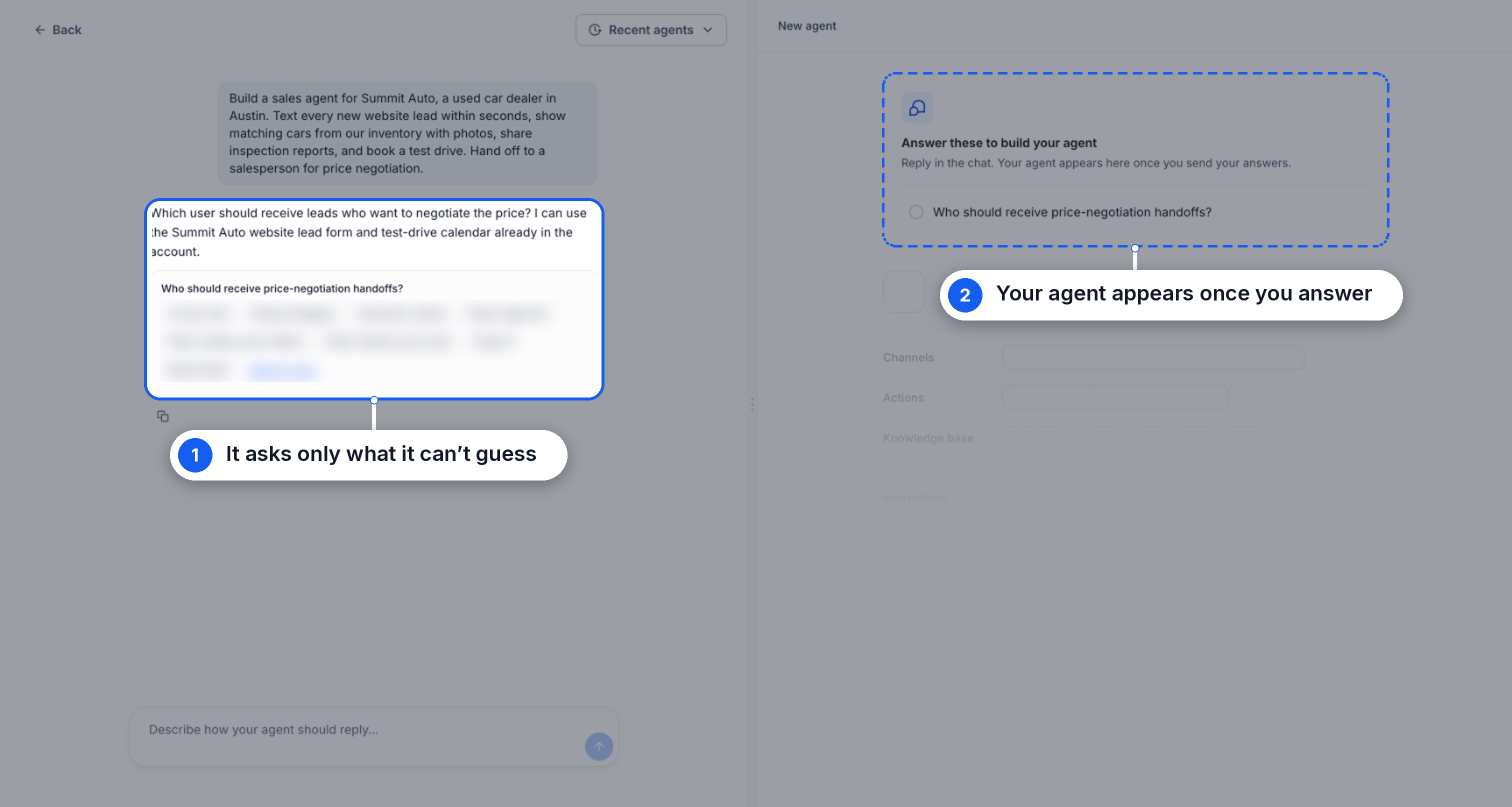Aperçu 3/10 — Créez un agent IA de conversation simplement en le décrivant
