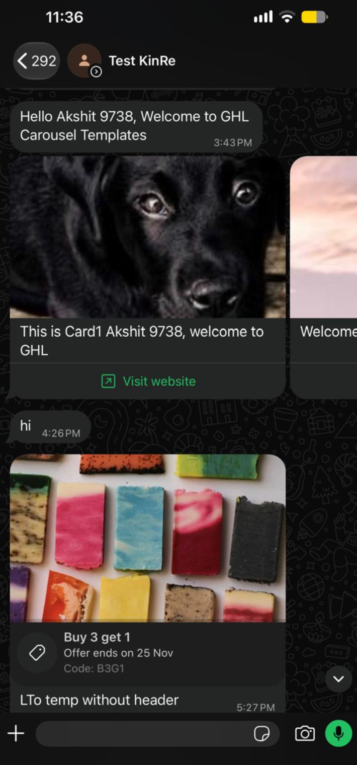Aperçu 2/4 — Galerie de produits sur WhatsApp en un seul message