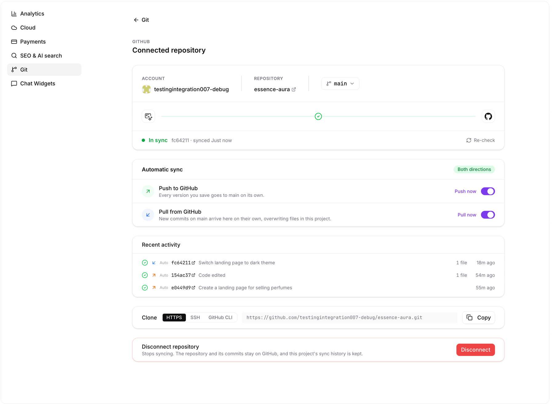 Aperçu 3/4 — AI Studio : synchronisez votre code avec GitHub dans les deux sens