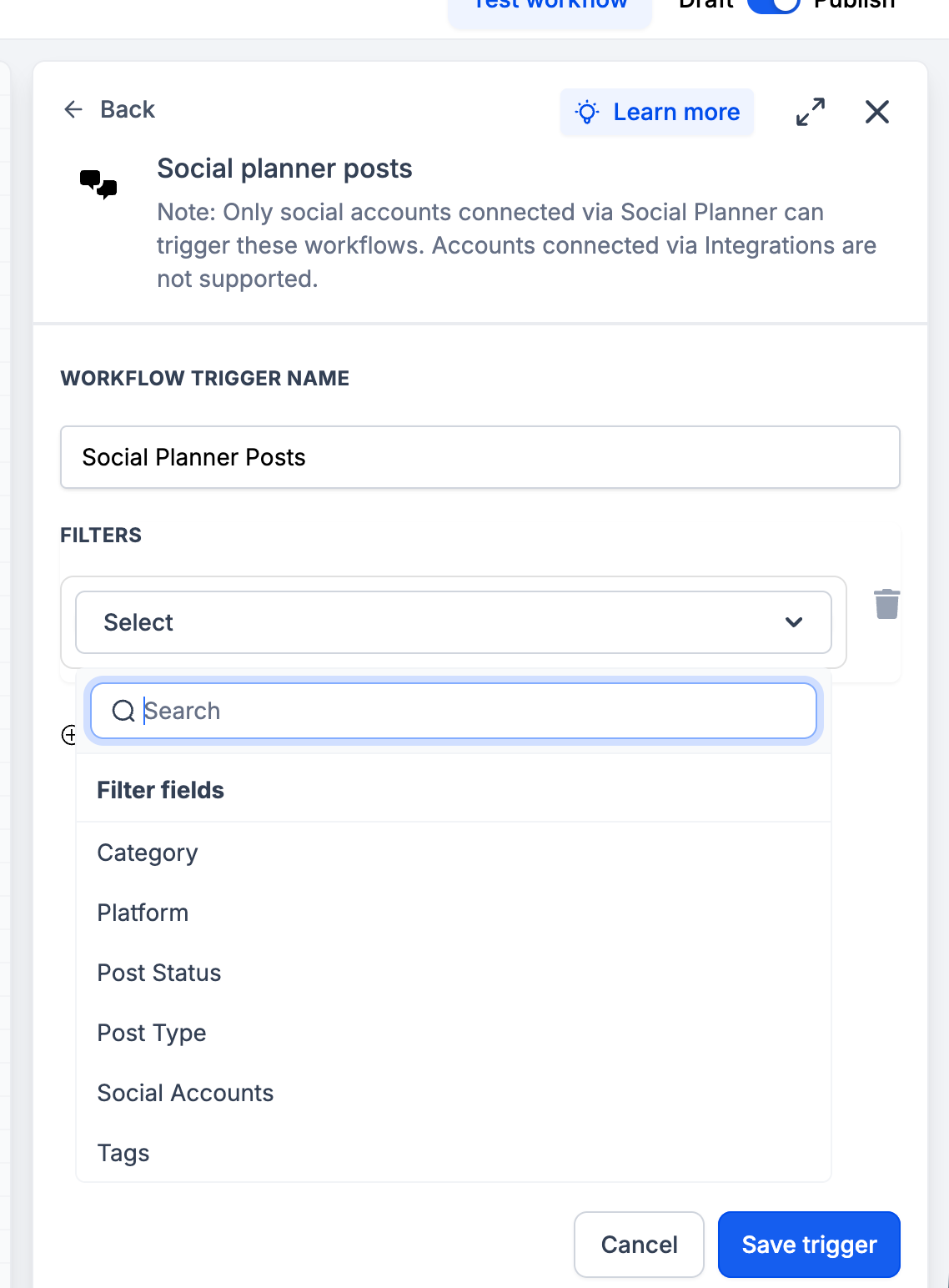 Aperçu 2/5 — Automates vos publications sur les réseaux sociaux avec les nouveaux déclencheurs