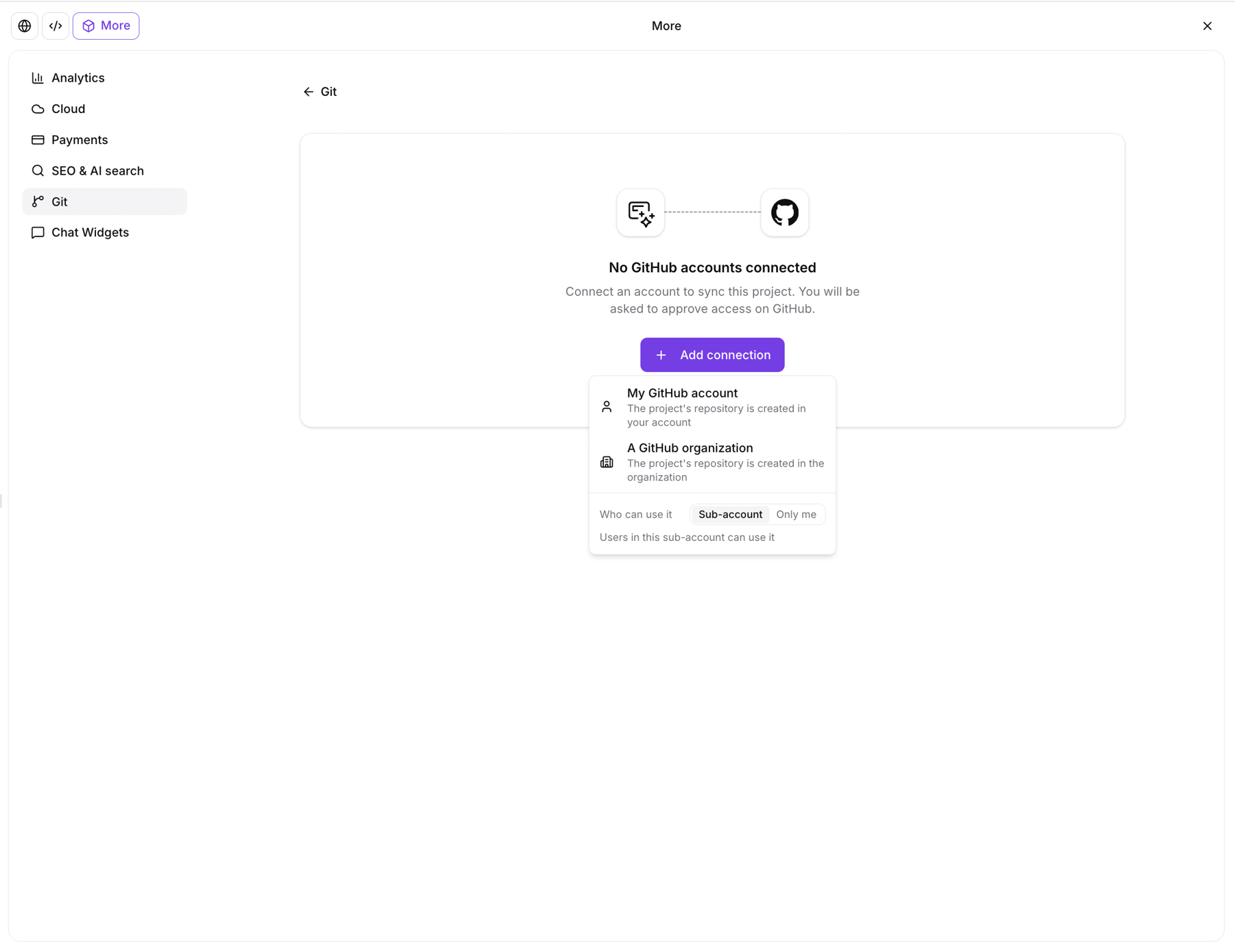 Aperçu 2/4 — AI Studio : synchronisez votre code avec GitHub dans les deux sens