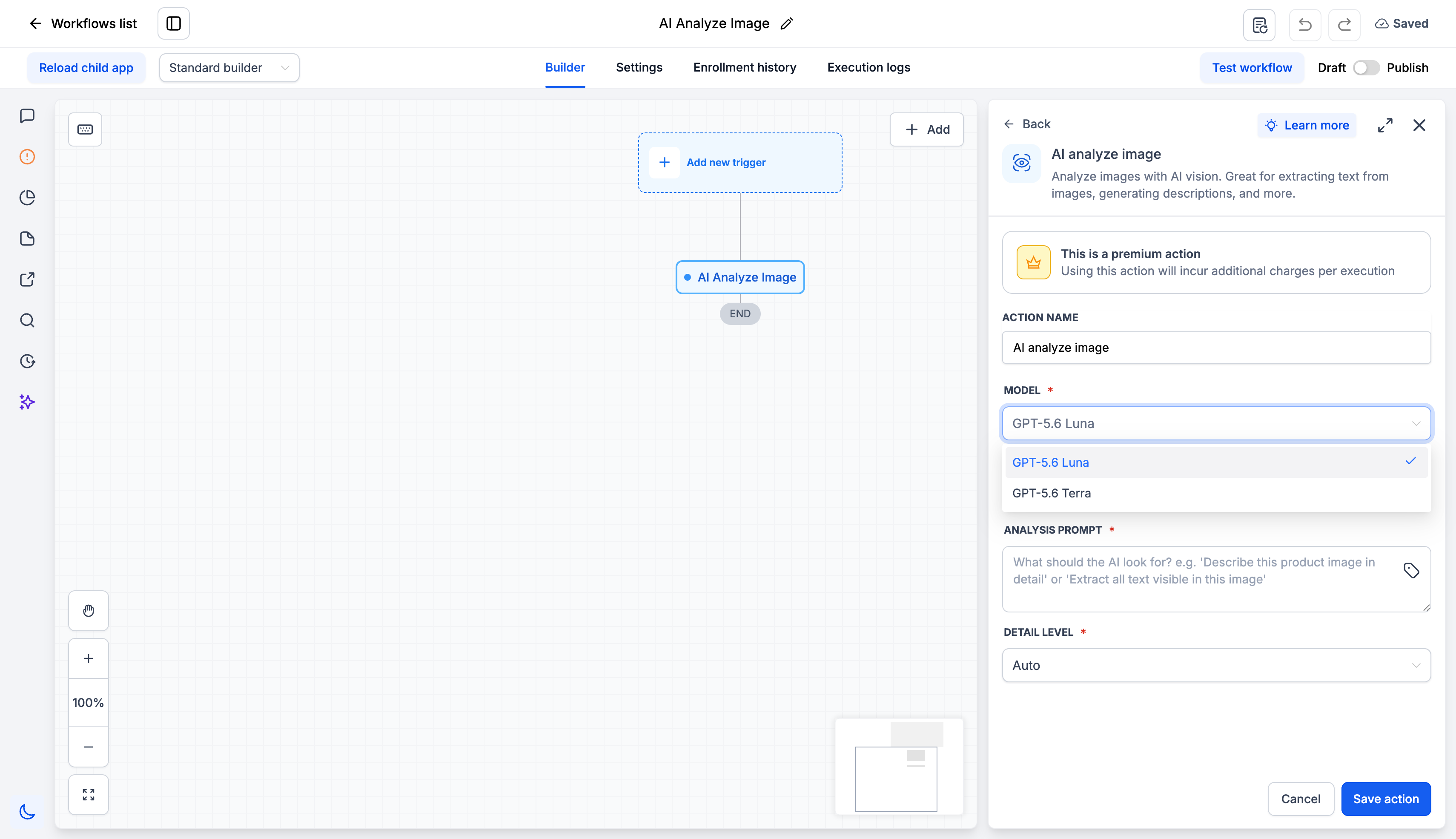 Aperçu 5/6 — Analyser une image avec l'IA dans vos automatisations